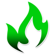 Renewable calendar | image icon of green flame